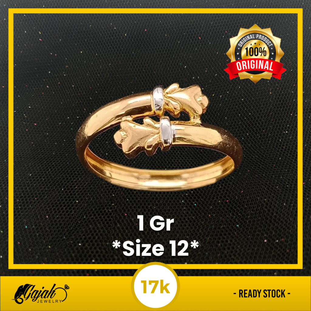 Cincin Emas 17K - Toko Emas Gajah - 1 Gram 2155
