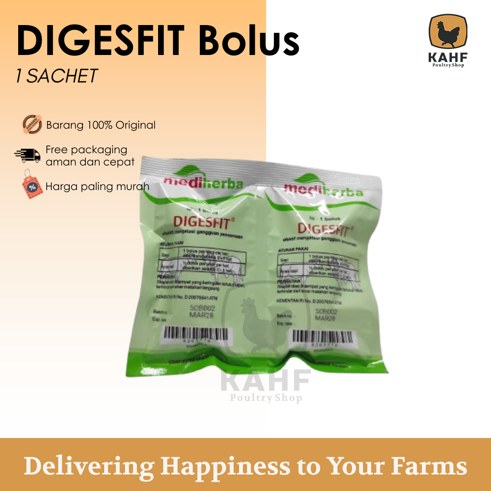 Digesfit 1 Bolus Obat Pencernaan Sapi Tingkatkan Nafsu Makan