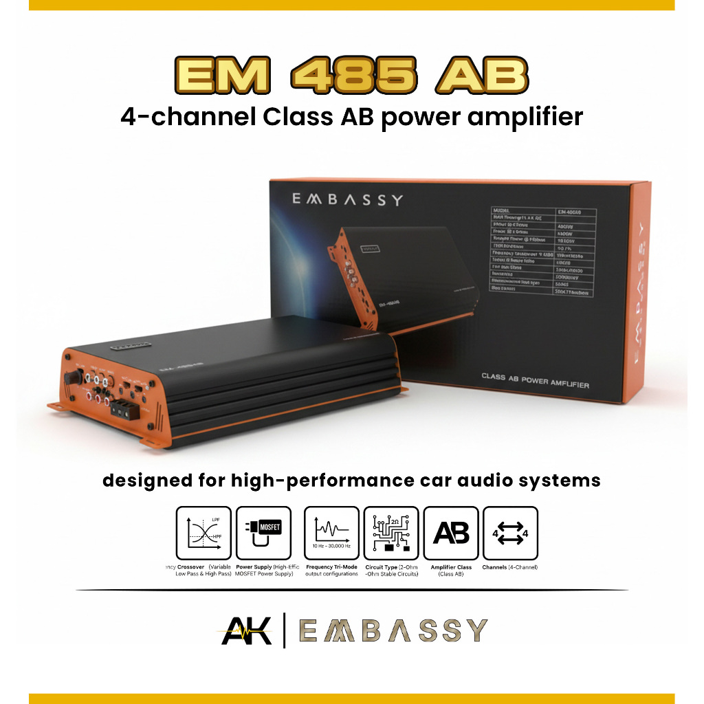 Power Amplifier Embassy EM 485 AB CLASS AB