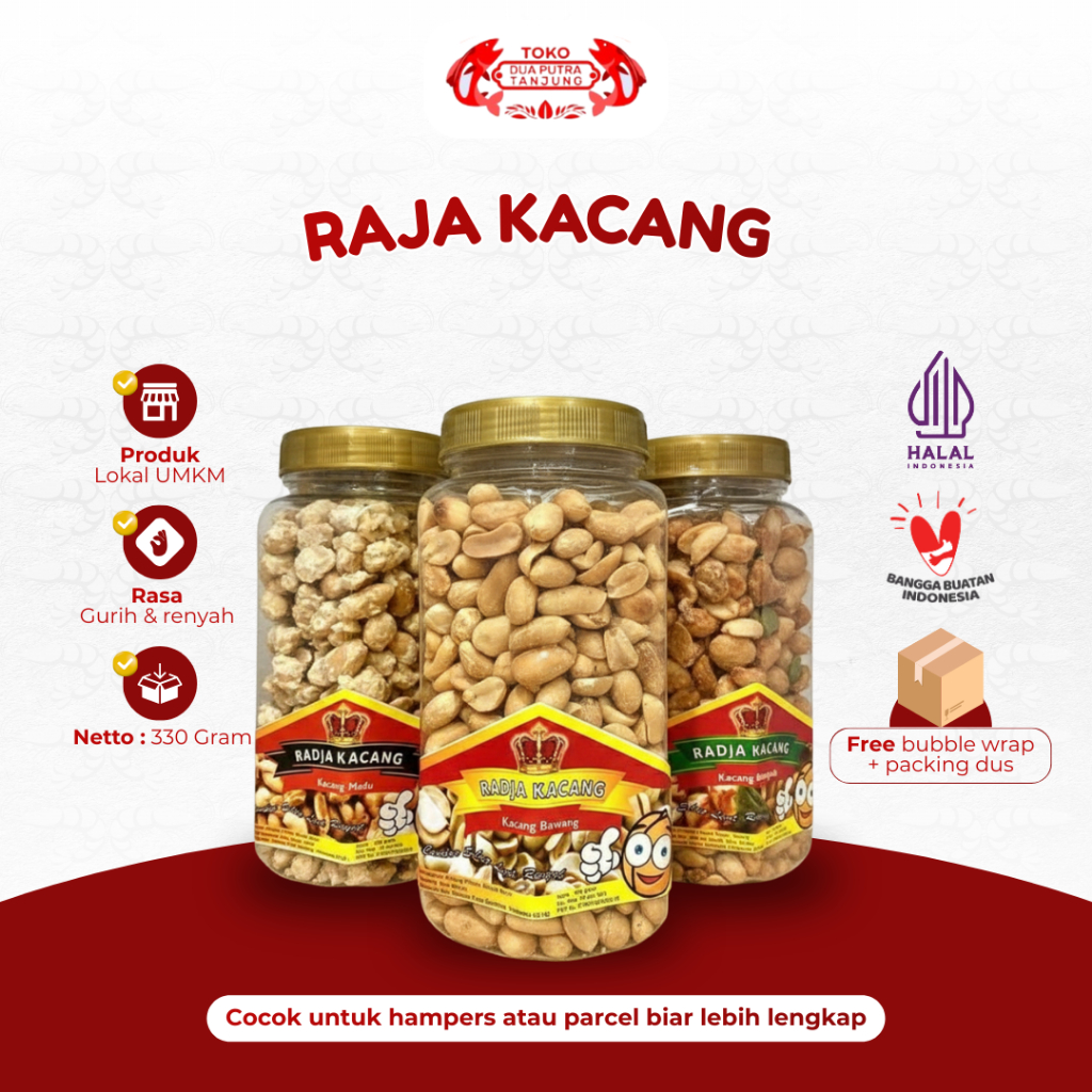 Dua Putra Tanjung Radja Aneka Kacang Bawang Bali Bangkok 330gr Cemilan Jajanan Gurih Renyah