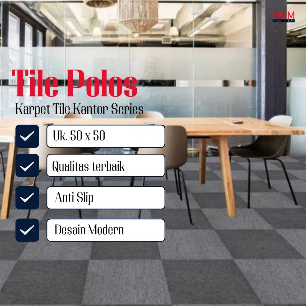 [PER BOX] Karpet Tile Polos / Karpet Tile Kantor Hotel Murah