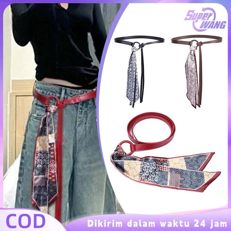 Ikat Pinggang Fashion Wanita Sutra Ikat Pinggang Vintage Wanita Sabuk Aksesoris Wanita Ikat Pinggang