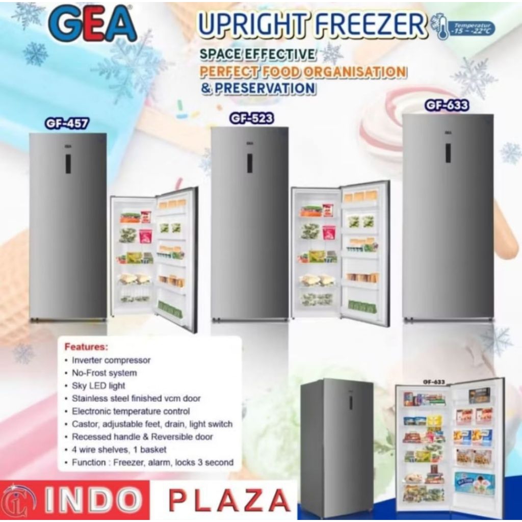 FREEZER BERDIRI INVERTER GEA / UPRIGHT FREEZER INVERTER GEA