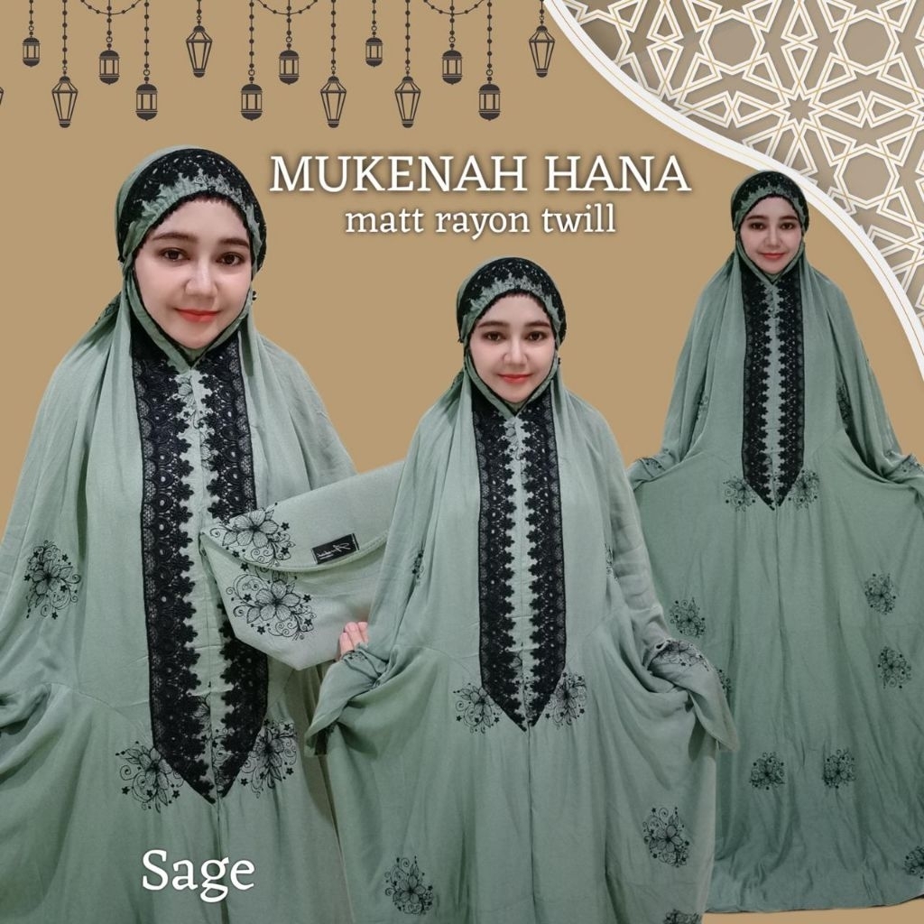 MUKENAH HANA MATT RAYON TWILL||MUKENAH TERUSAN||MUKENAH BORDIR||MUKENAH PREMIUM MURAH