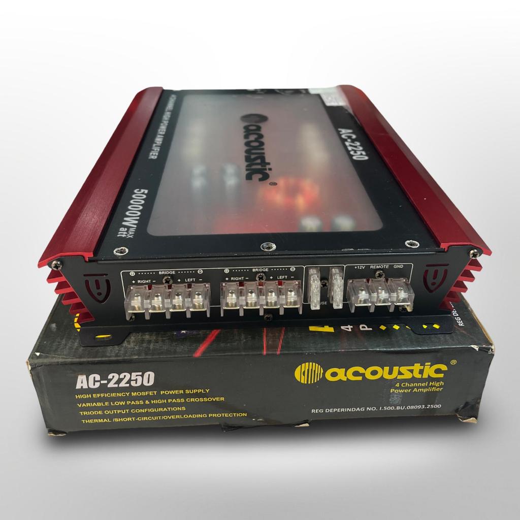 Power Amplifier 4 Channel ACOUSTIC AC-2250 AC2250 High Power 50000 Watts