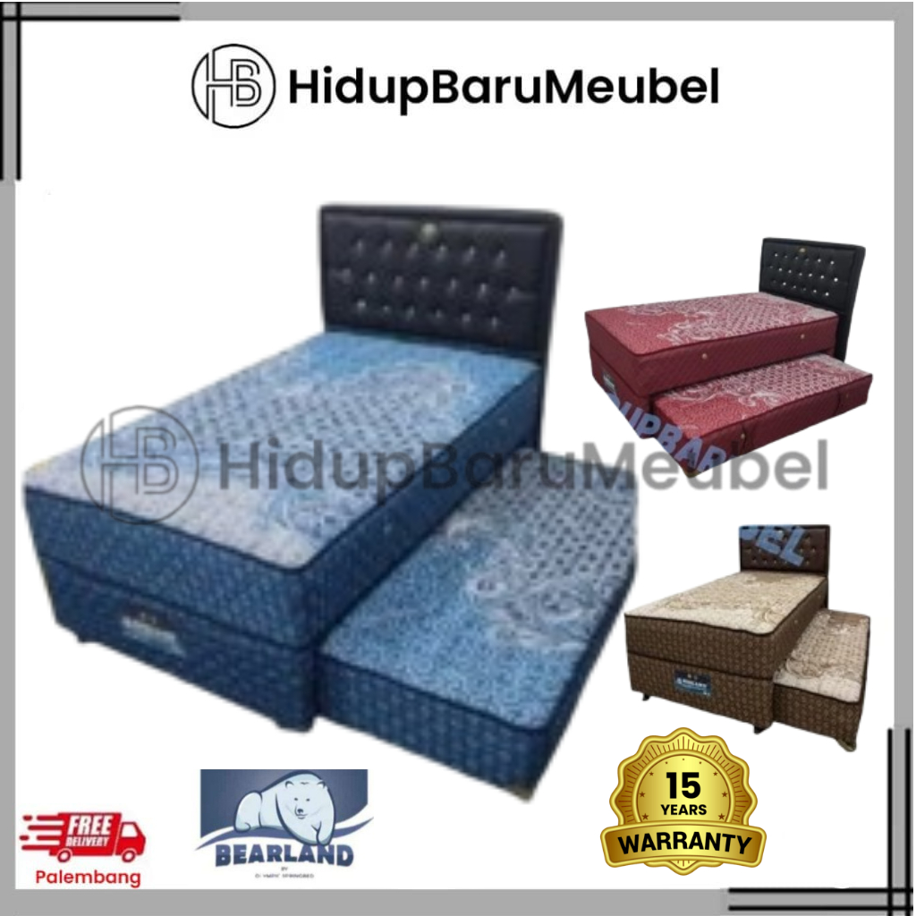 Bed sorong Bigland / bed dorong pabrik / spring bed sorong anak kid remaja teenager LS BIGLAND / pro