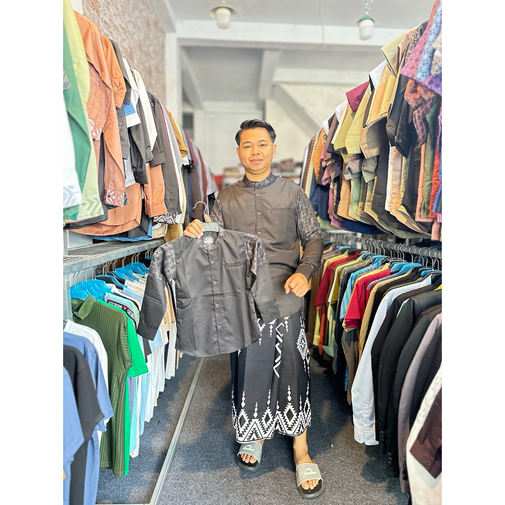 KEMEJA KOKO MIX BATIK LENGAN PANJANG anak bapak kurta anak bapak