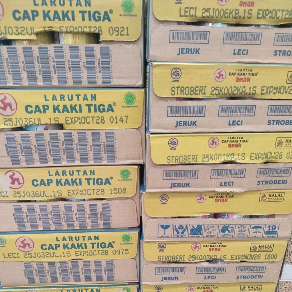 larutan penyegar kaki tiga anak / dus
