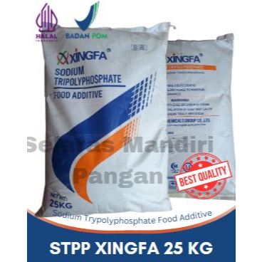 STPP sodium Tripolyphosphate ex XINGFA - Food Grade 25 Kg Penyakrek /  Pengenyal Bakso, sosis, nuget
