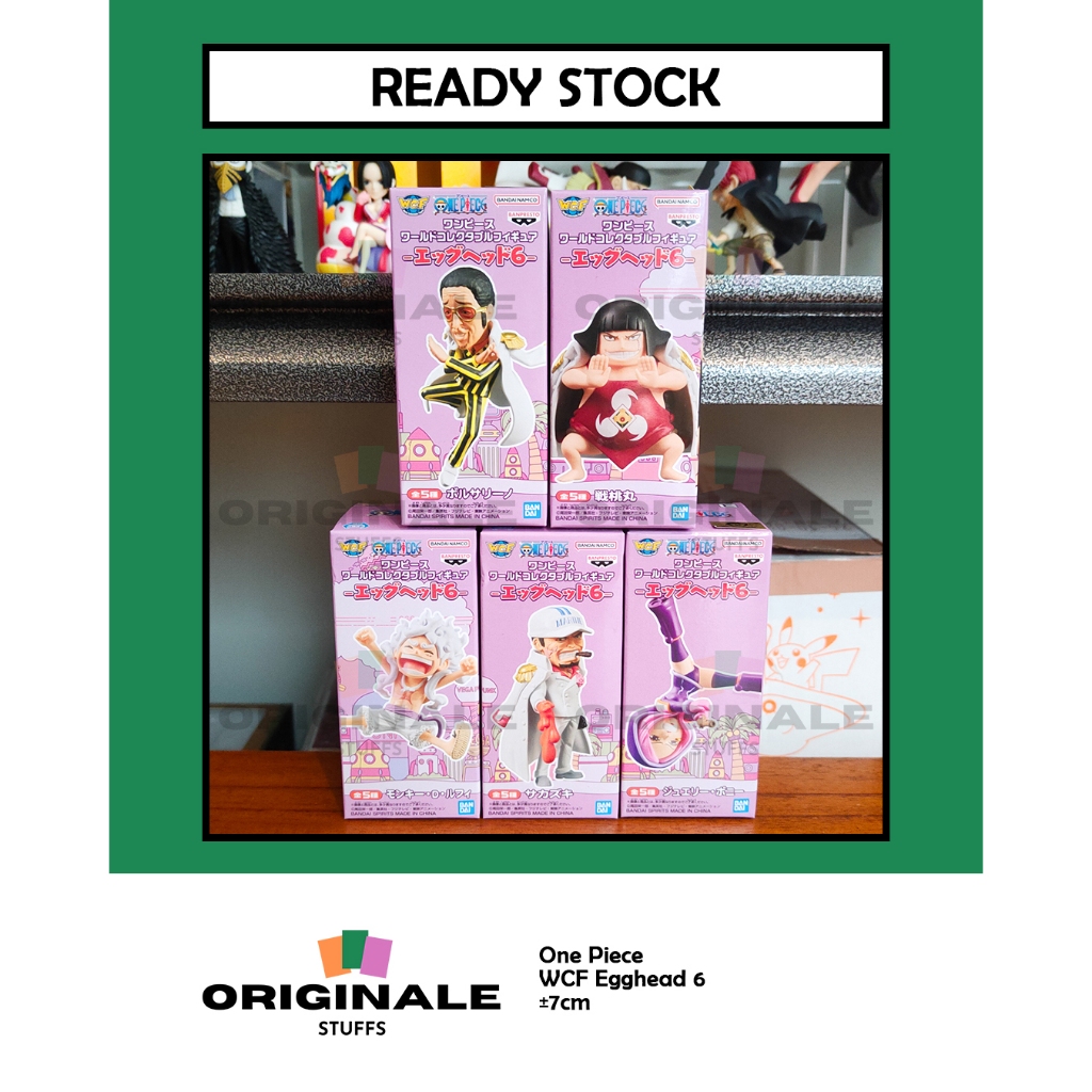WCF One Piece Egghead 6 Figure Japver Original (Kizaru Sentomaru Luffy Akainu Bonney)