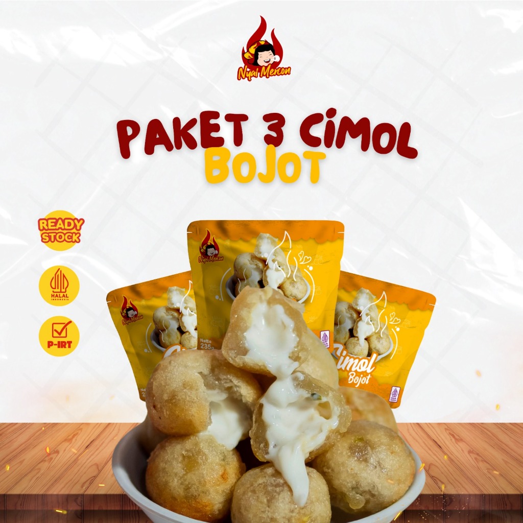 Nyai Mercon - Paket Bundling 3 Cimol Bojot Makanan Instan