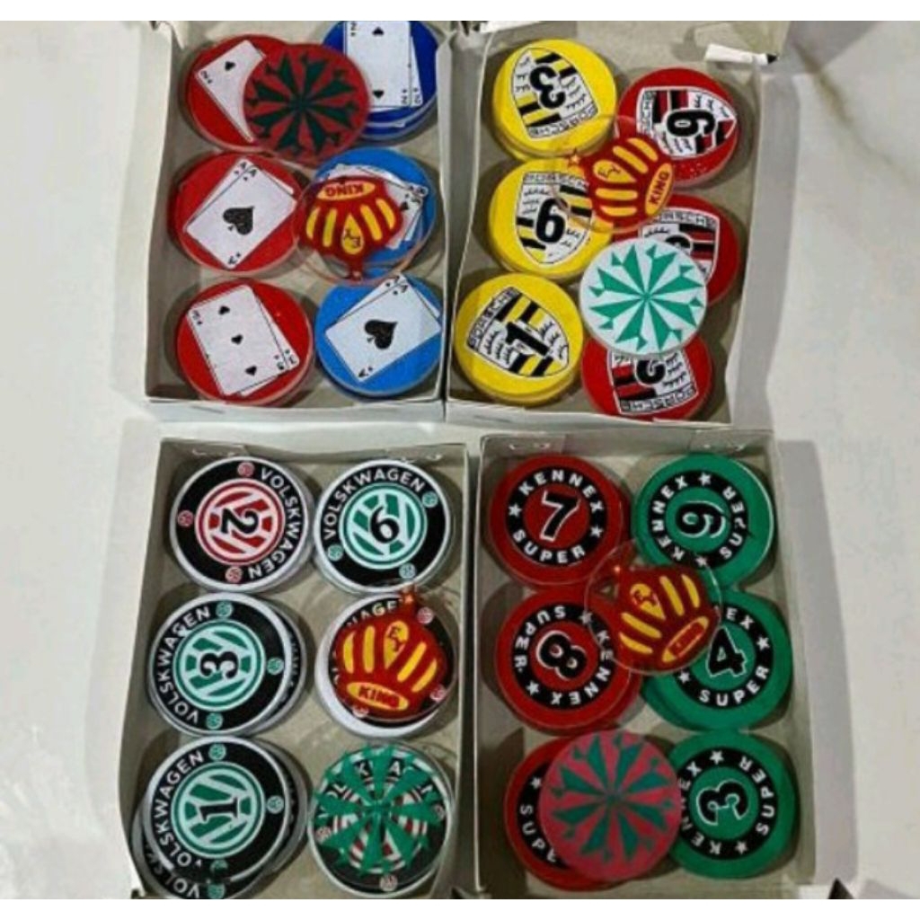 Biji karambol Tebal 3 mm 1 lapis original Motif Random