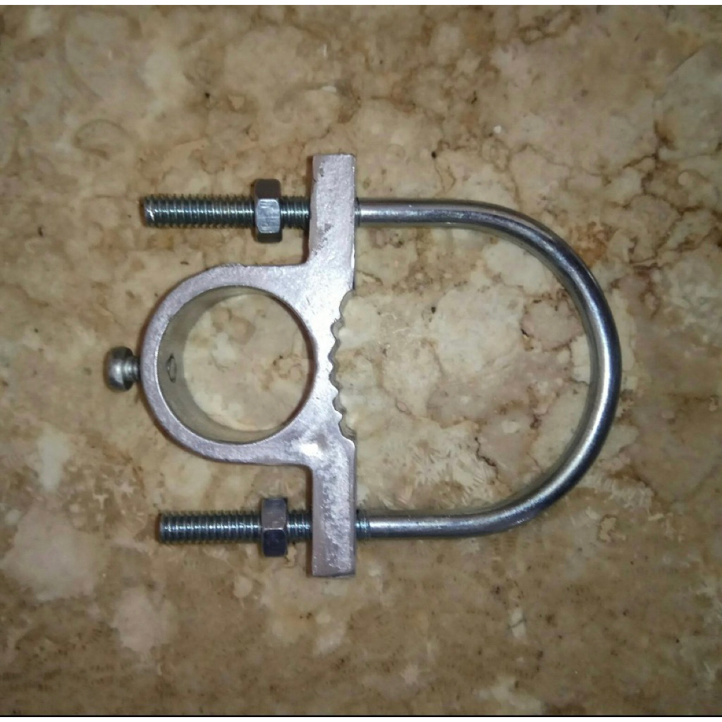 klem bracket pipa v2r antena + u bolt 25mm