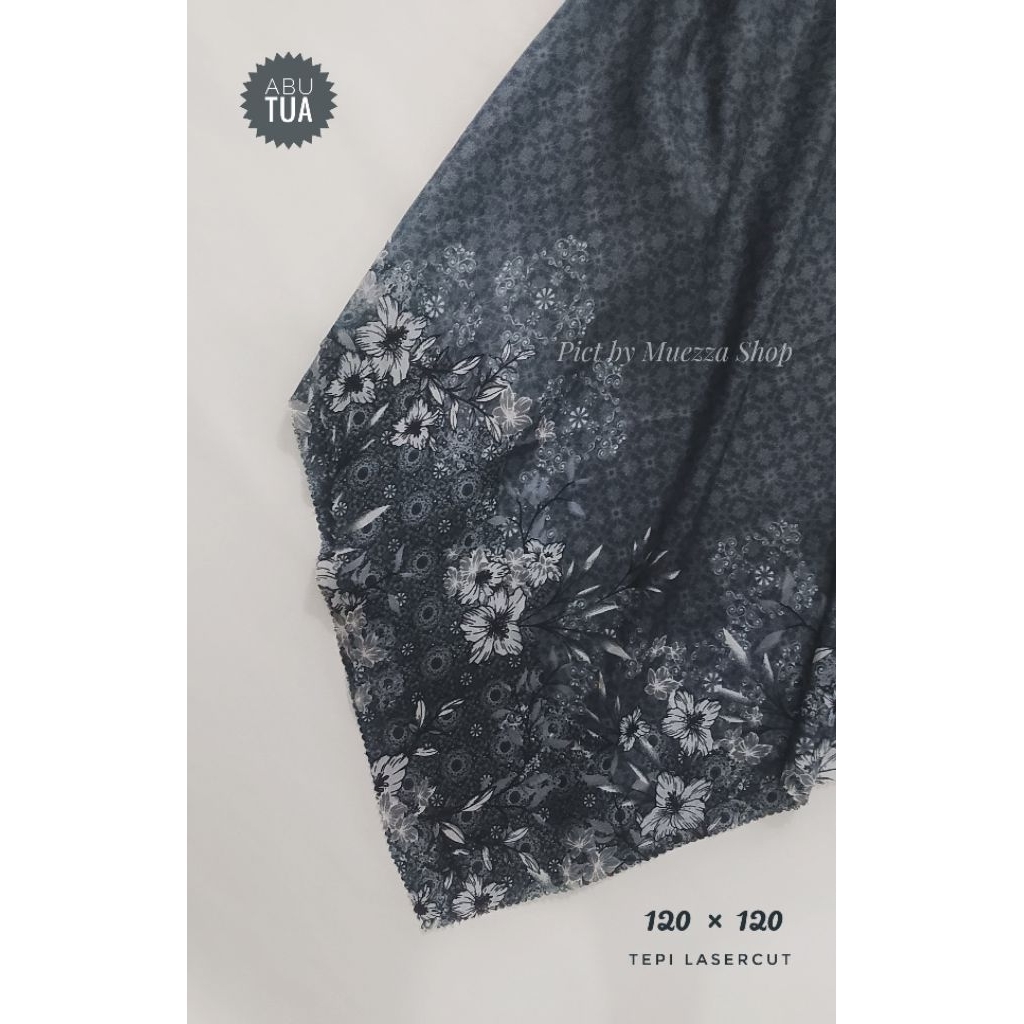 (Grade B) KERUDUNG SEGIEMPAT MOTIF/HIJAB SEGIEMPAT MOTIF/ABU TUA