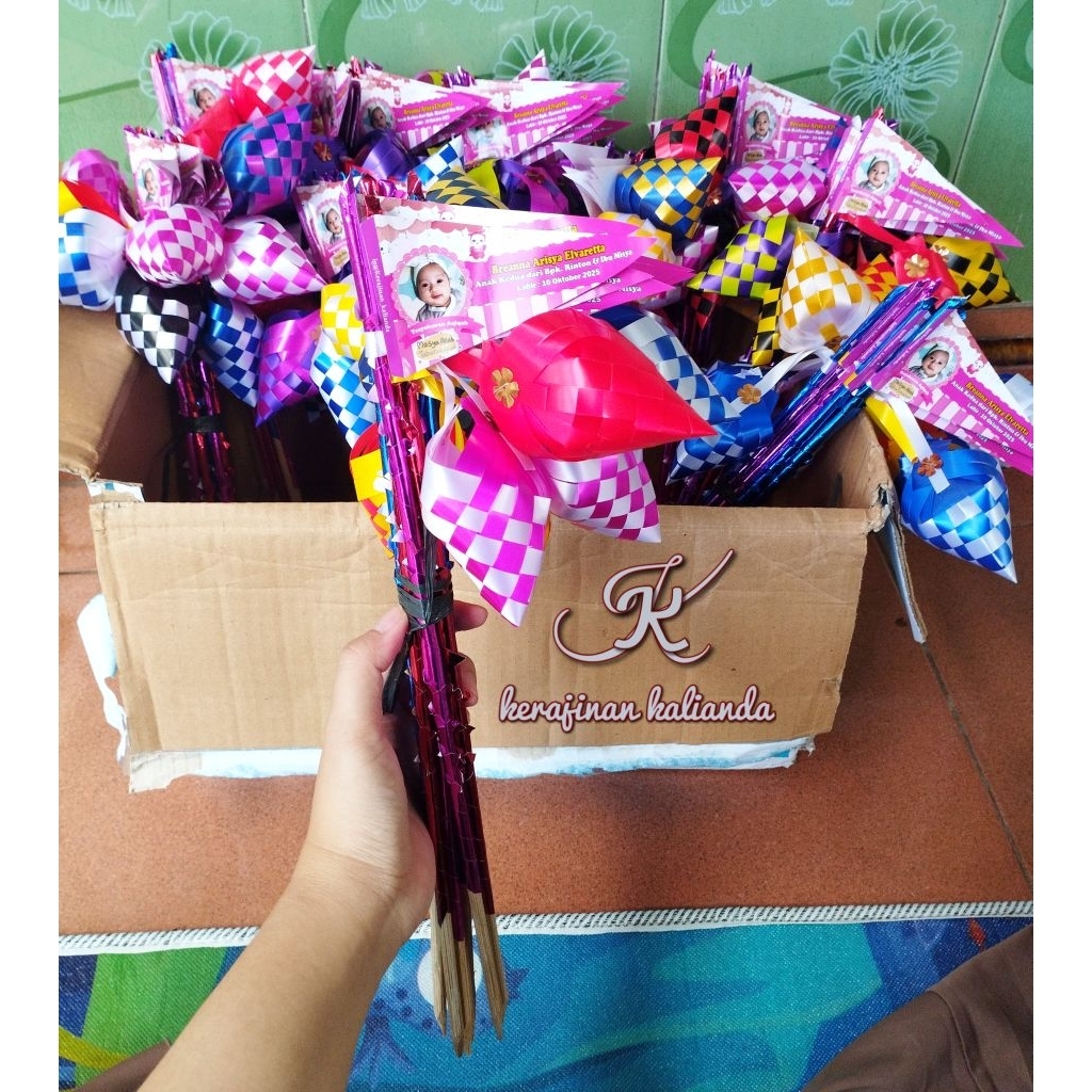 kembang telor aqiqah / bendera aqiqah /kartu nama aqiqah