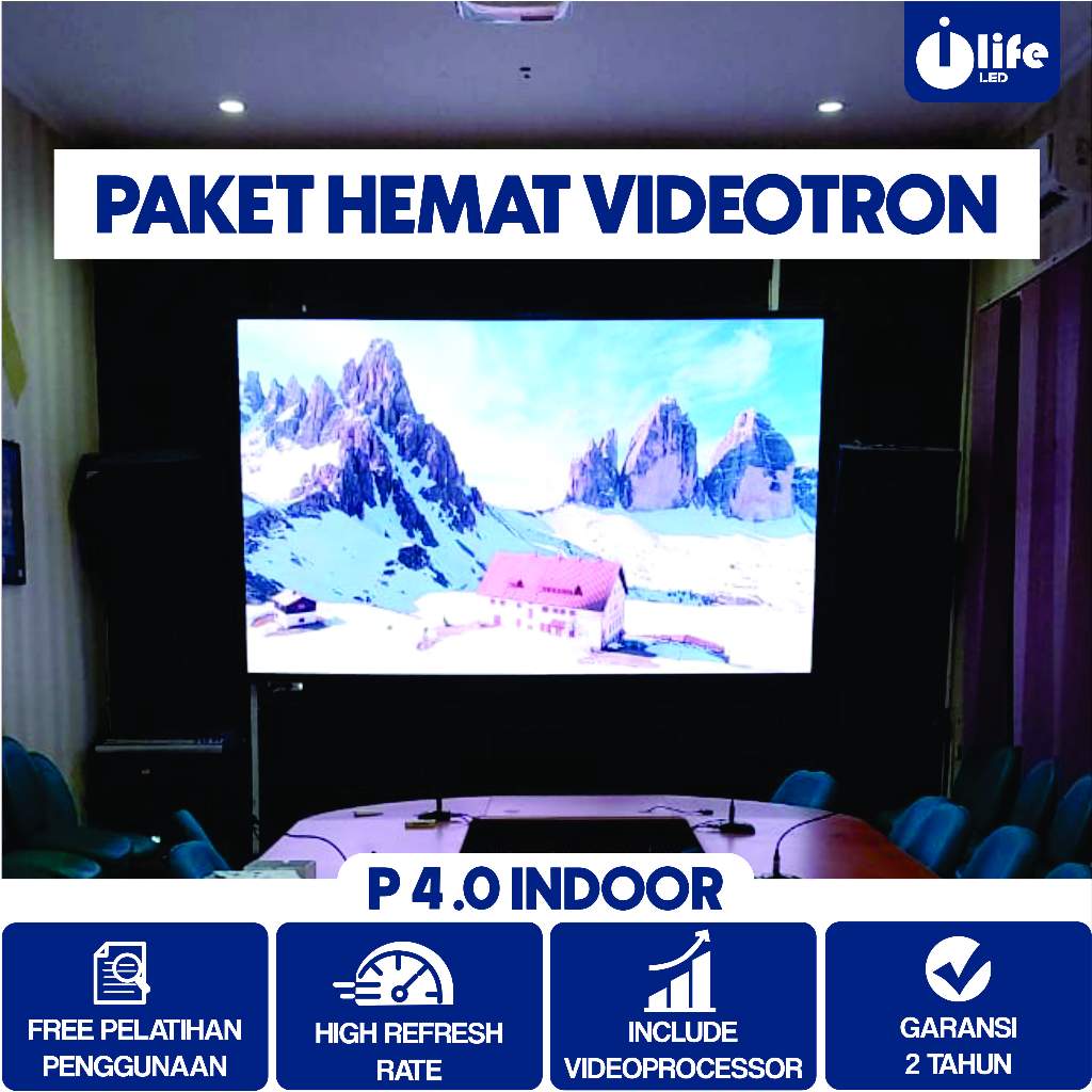 PAKET HEMAT VIDEOTRON P4 INDOOR INSTALASI PERMANEN