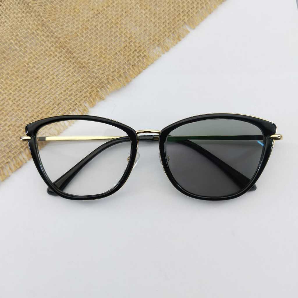 KACAMATA - Kacamata Photocromic minus cat eye Vintage Frame Optik Wanita Pria
