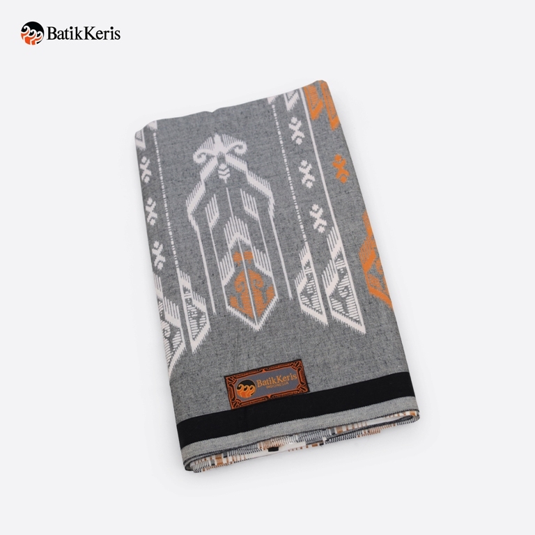 Batik Keris Sarung Dewasa Tenun Continental + Box - Abu
