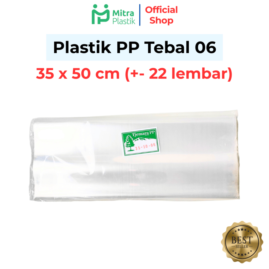 Plastik PP 35x50 Tebal 06 Kantong Plastik Snack Keripik Tebal Bening Transparan