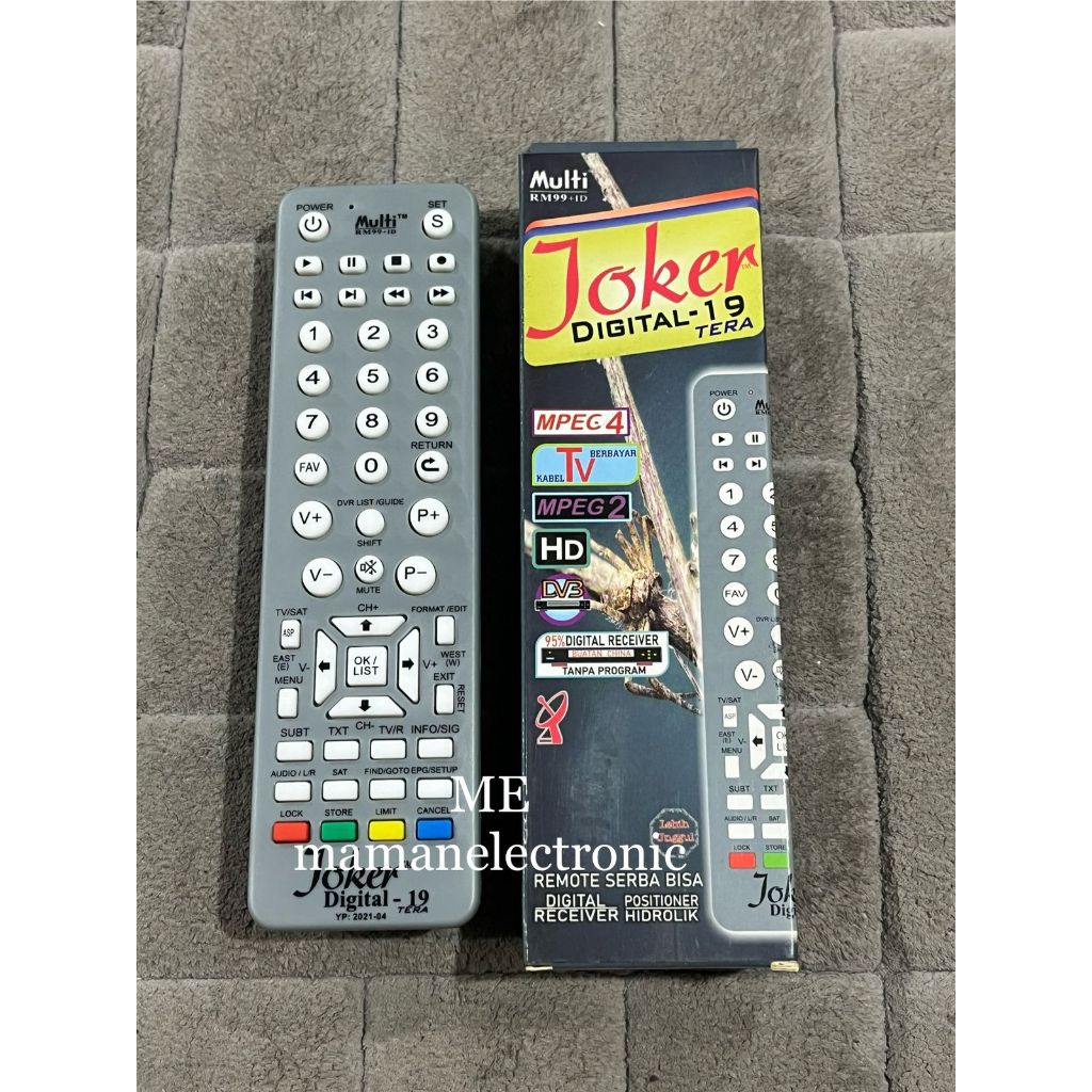 REMOTE TV DIGITAL JOKER MULTIFUNGSI DIGITAL 19 TERA REMOTE TV RECEIVER