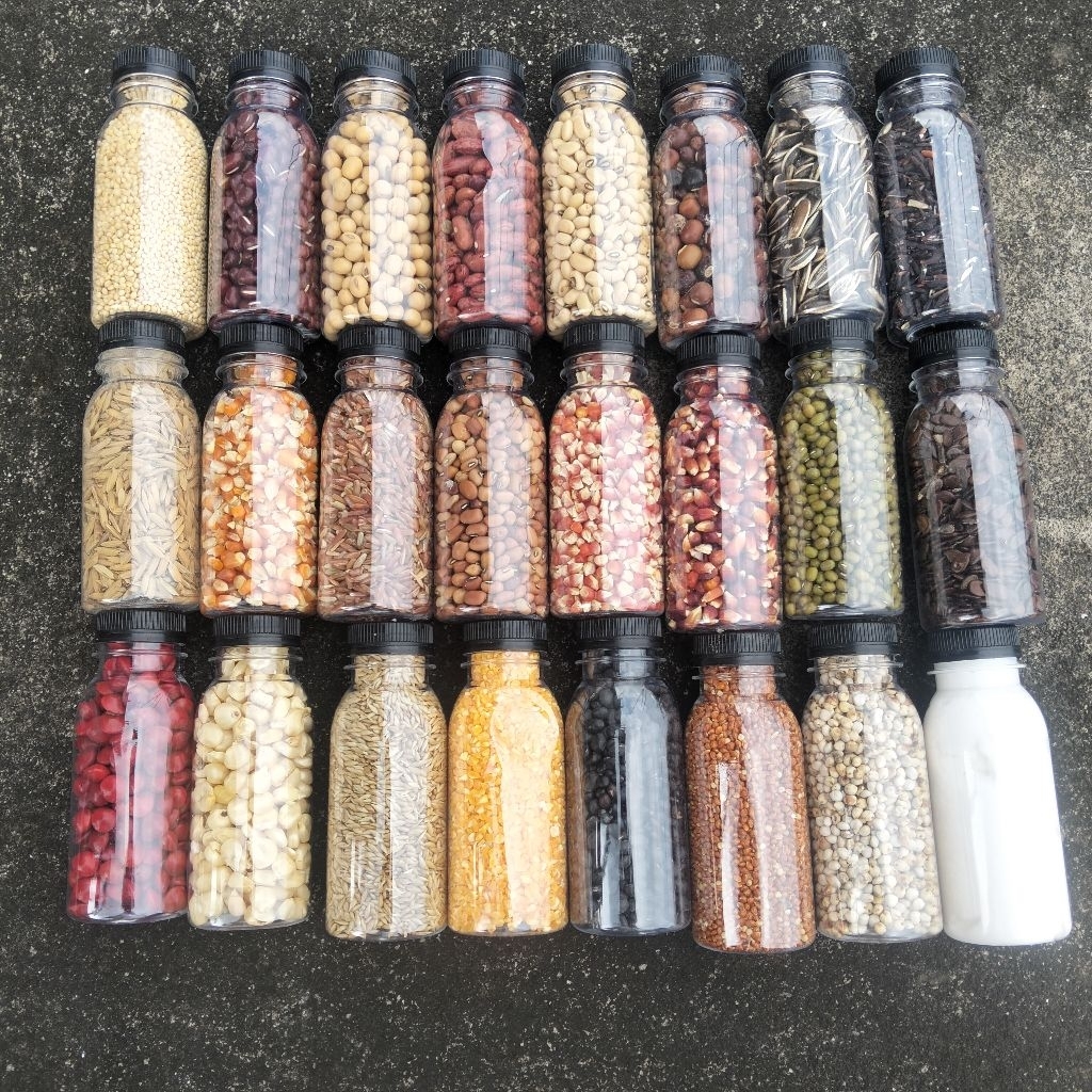 KOLASE BIJI BIJIAN KEMASAN  BOTOL100 ML BAHAN KOLASE BIJI BIJIAN UNTUK KOLASE PRAKARYA SEKOLAH KERAJ