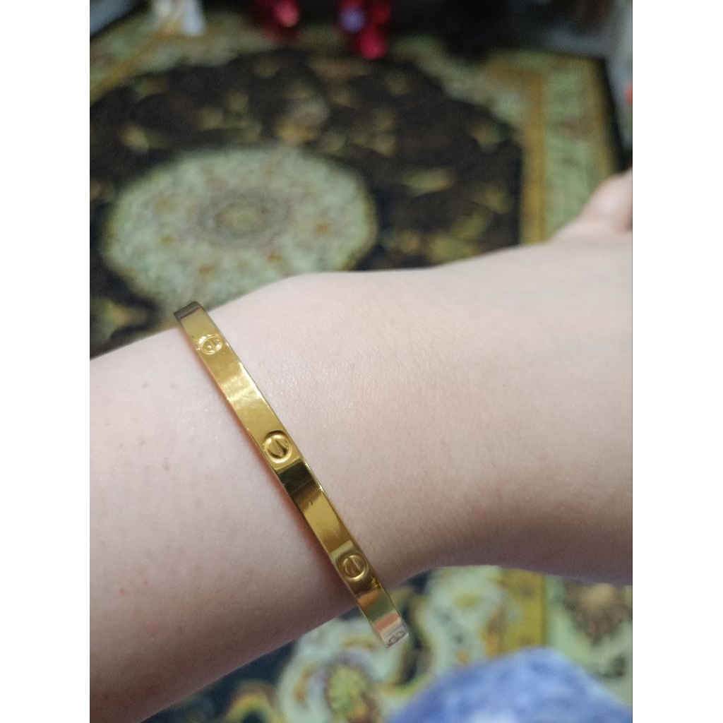 GELANG TITANIUM MEWAH BULAT