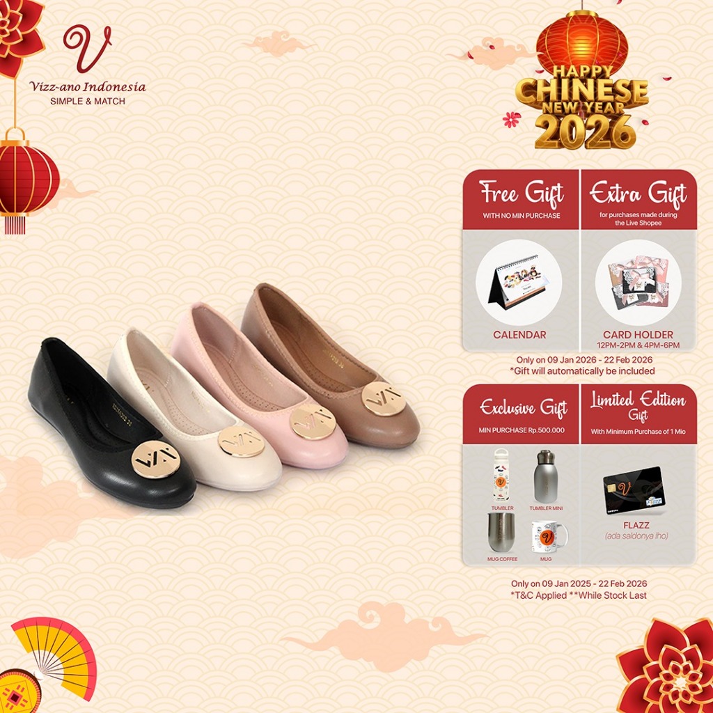 Vizzano Sepatu Flatshoes  Wanita Design Rumi