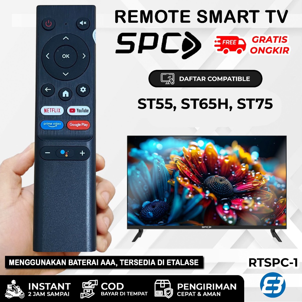 Remote Remot TV SPC Android Smart TV ST55 ST65H ST75 non voice