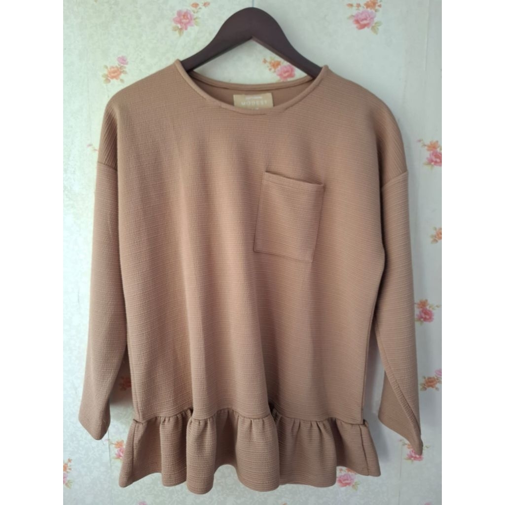 preloved blouse cotton ink modest size S/M