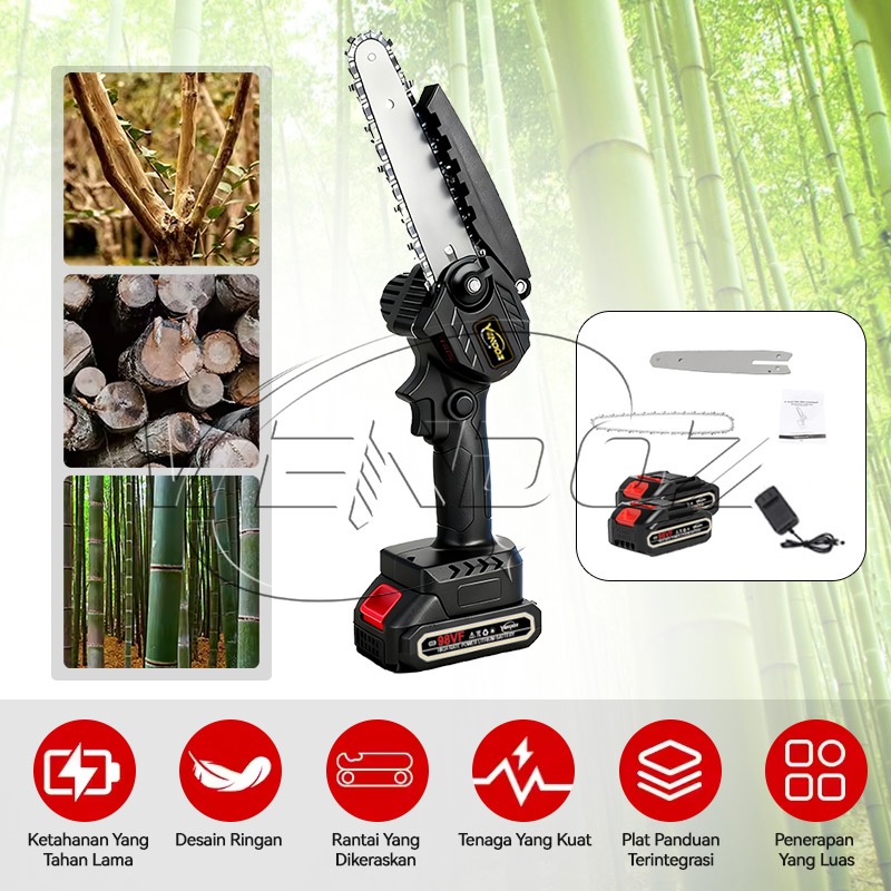 6 Inch Gergaji Mini Chainsaw Listrik Mini Portable genggam Serbaguna Chainsaw Murah