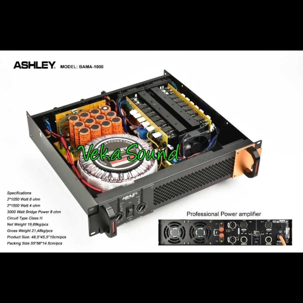Power Ashley 2 Channel BAMA 1000 /BAMA1000 Original