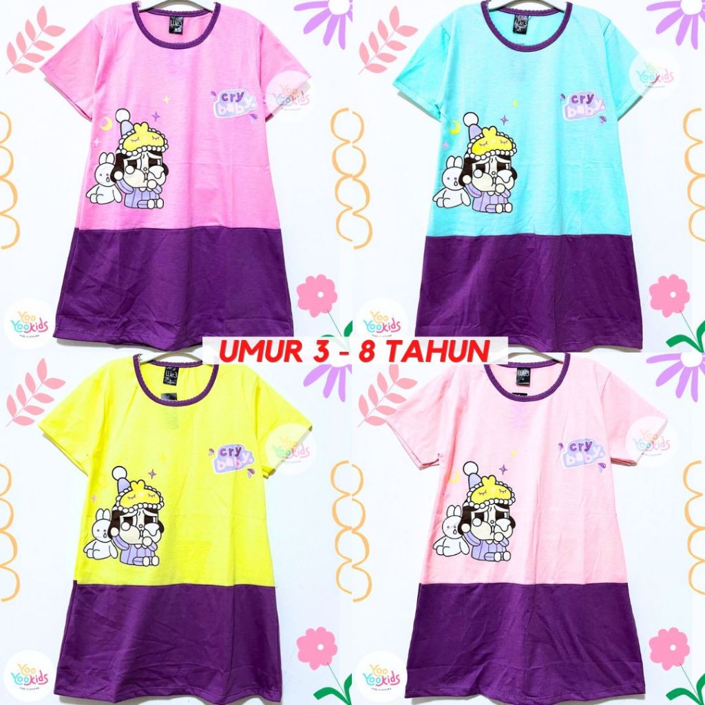 Dress Anak Perempuan Umur 3 - 8 Tahun / Gaun Anak Perempuan / Rok Anak Perempuan / Mini Dress