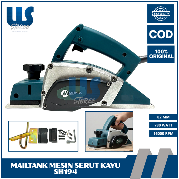 MAILTANK SH194 Mesin Serut Kayu Elektrik Mesin Planner Ketam 680W