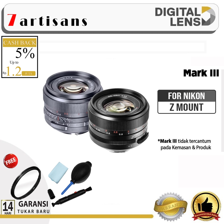7Artisans 35mm f1.4 Mark III Lens For Nikon Z Sony FE Leica Eos R Mount FullFrame 7Artisan 35 mm f/1