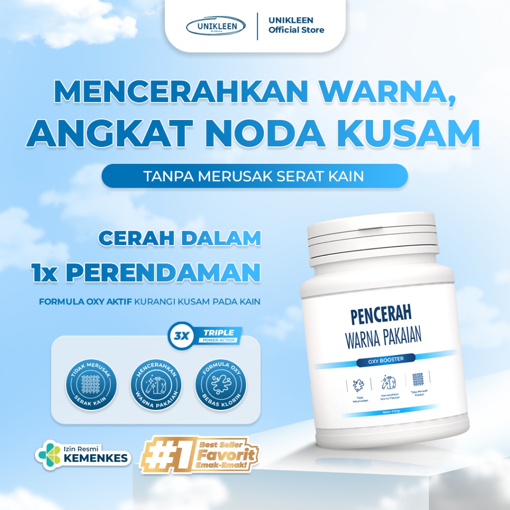 Pencerah Warna Pakaian Formula Oksigen Aktif untuk Baju dan Celana Kusam Kembali Cerah Maksimal