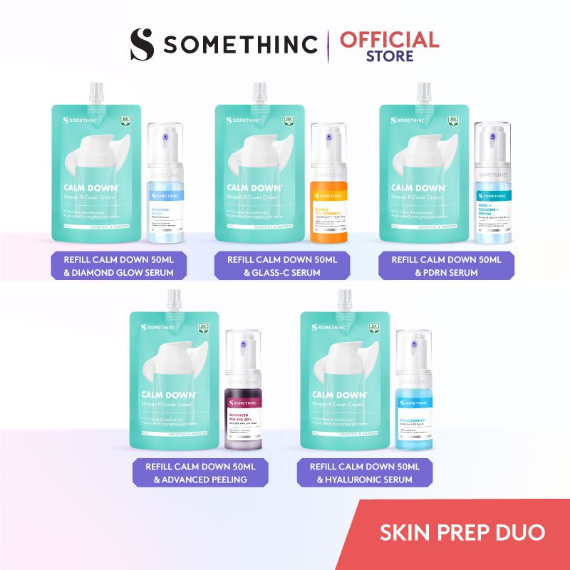 [BUNDLE HEMAT] SOMETHINC [2 PCS] Skin-Prep Duo (Calm Down Skinpair R-Cover Cream Moisturizer, Diamon