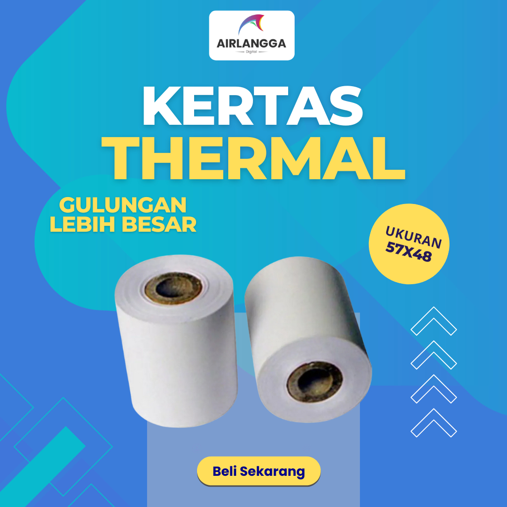 Kertas Struk Thermal 57/58 x 40mm & 47/48mm Isi 10 Roll – Kertas Printer Kasir 58mm