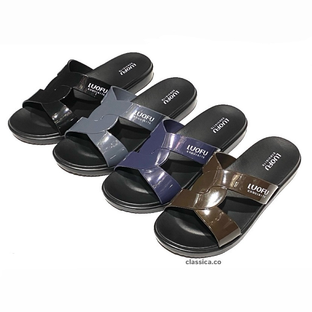 LUOFU sandal selop luofu sandal teplek wanita sandal karet wanita (E-7190) sendal luofu