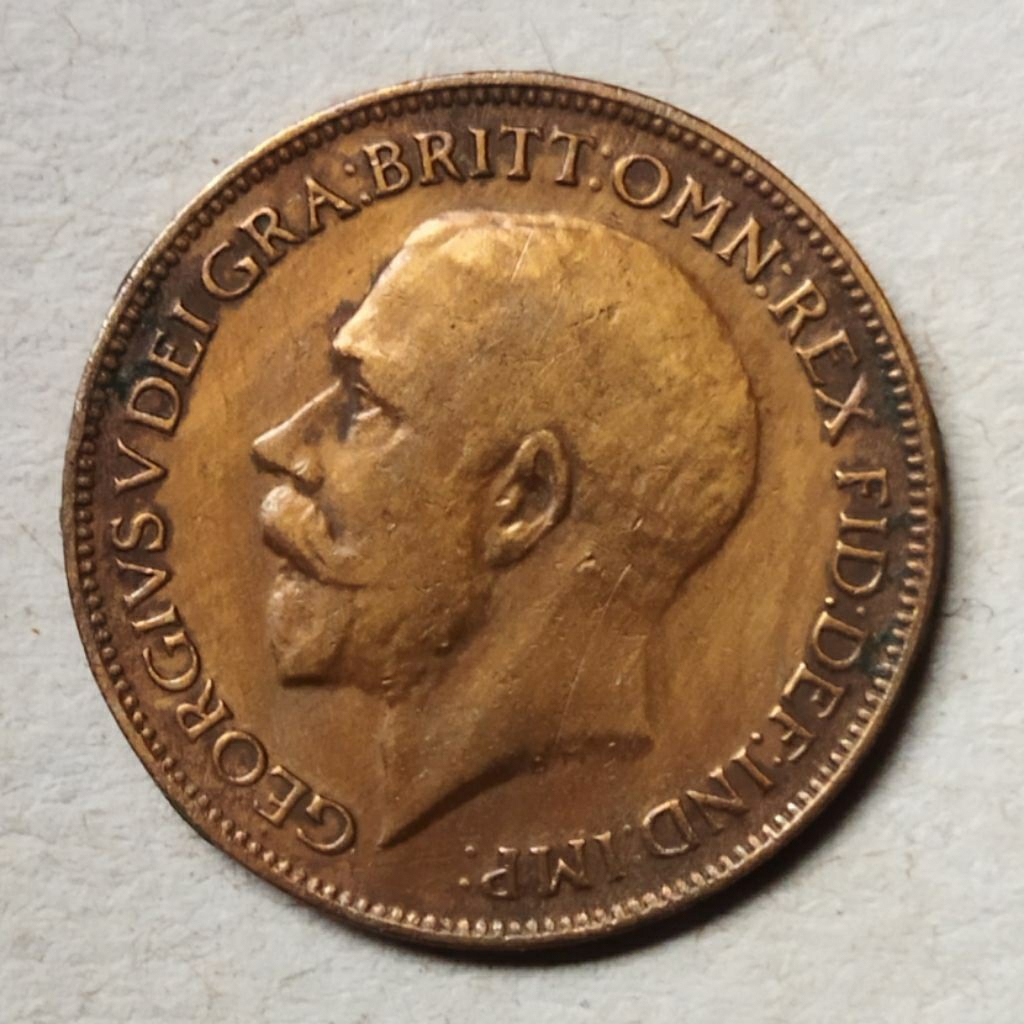 Koin Inggris kuno Farthing tahun 1923