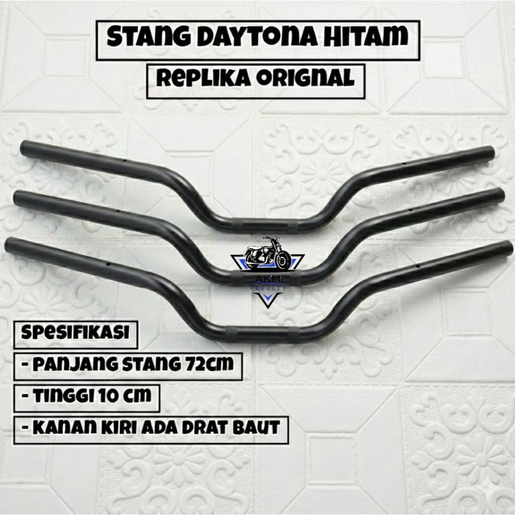 Stang Daytona Medium Hitam PNP Rx King CB150R Vixion Nmax PCX ADV