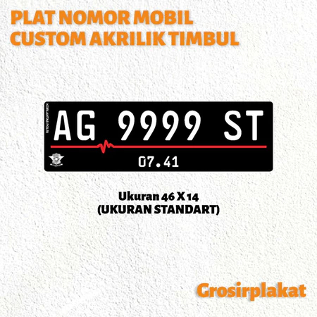 Plat nomor mobil Akrilik Custom