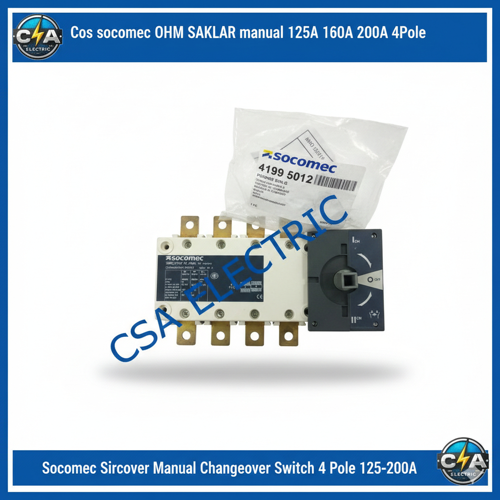 Cos socomec OHM SAKLAR sircover manual 125A 160A 200A 4Pole Socomec SIRCOVER Manual Change Over Swit