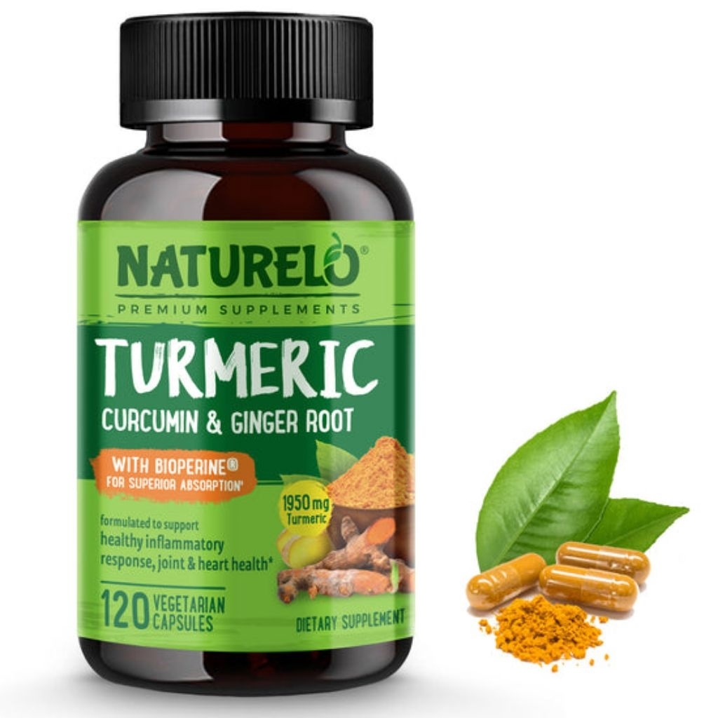 Naturelo Turmeric Curcumin & Gingger Root 120 capsules