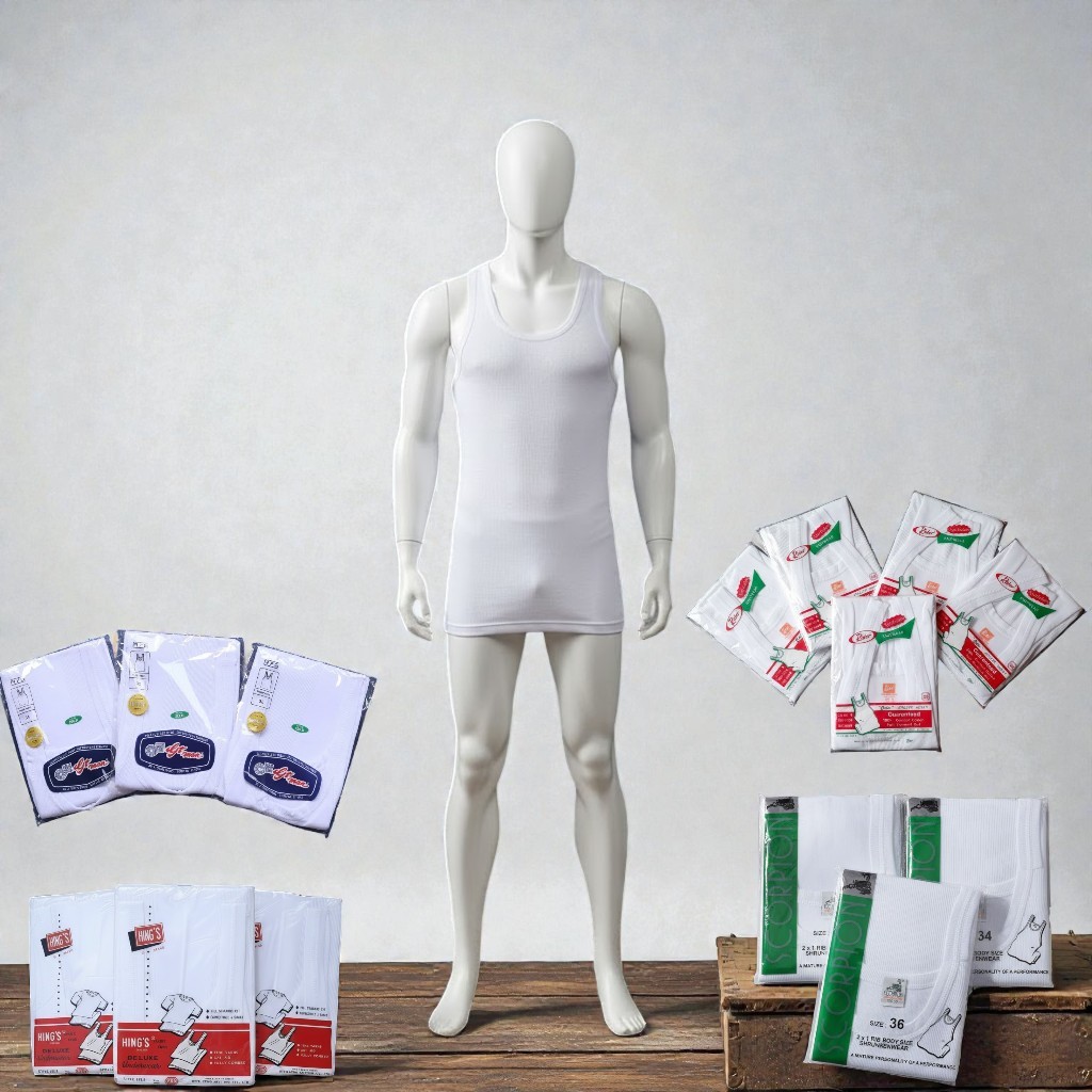 [3 PCS] Singlet HING's Pria Dewasa Premium, Kaos Dalam Hings Laki-laki, Pakaian Dalam Hing