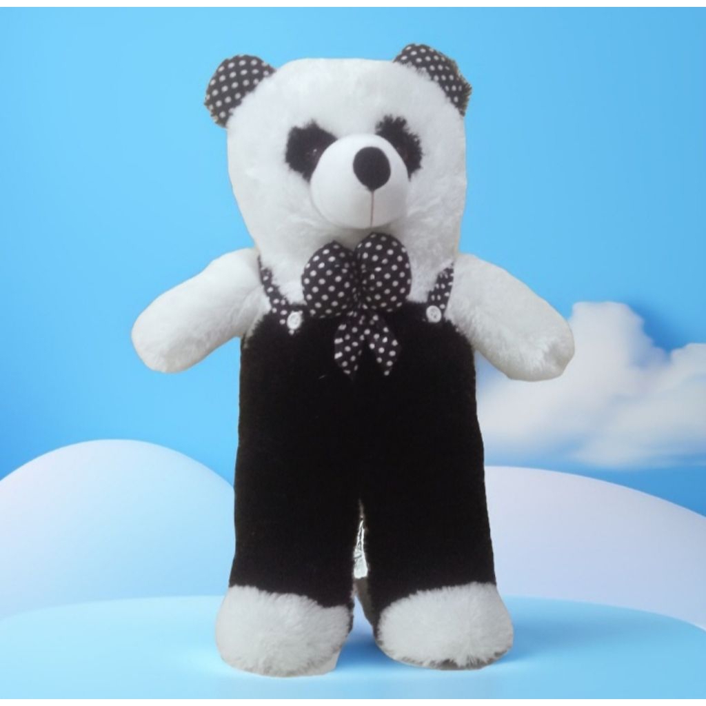 boneka teady bear jojon hitam putih jumbo tinggi 90 cm