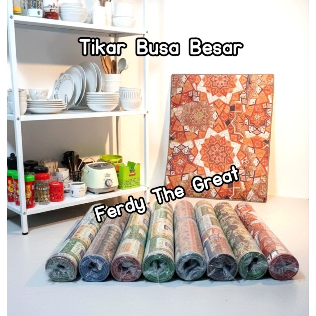 Karpet busa BESAR lipat motif / tikar busa foam lipat motif / alas lantai busa / tikar murah