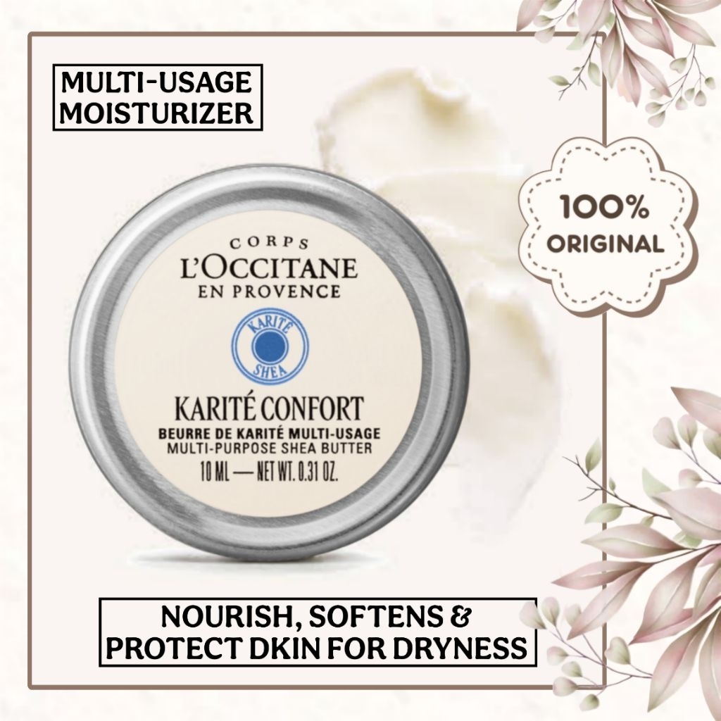 LOCCITANE NEW Shea Butter Karite Certified Organic Pure 100% Shea Butter - 10ml