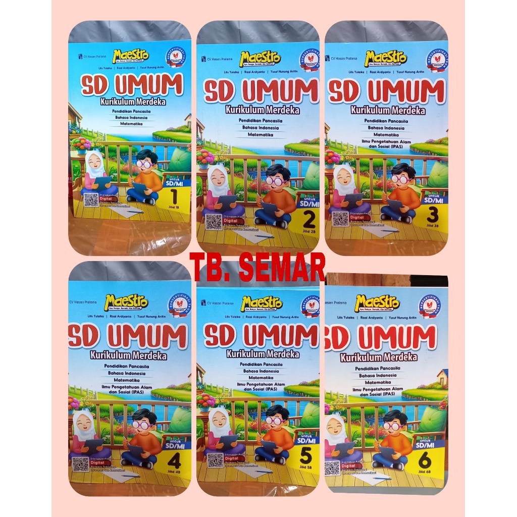 BUKU SOAL SD MI MAESTRO UMUM KURIKULUM MERDEKA KELAS 1B'2B'3B'4B'5B'6'B CV HASAN PRATAMA