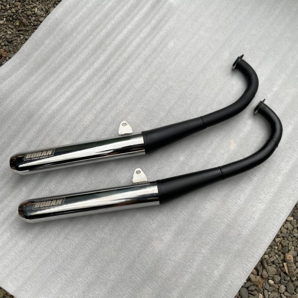 KNALPOT RX KING BOBAN SETENGAH DEWA SETENGAH CHROME