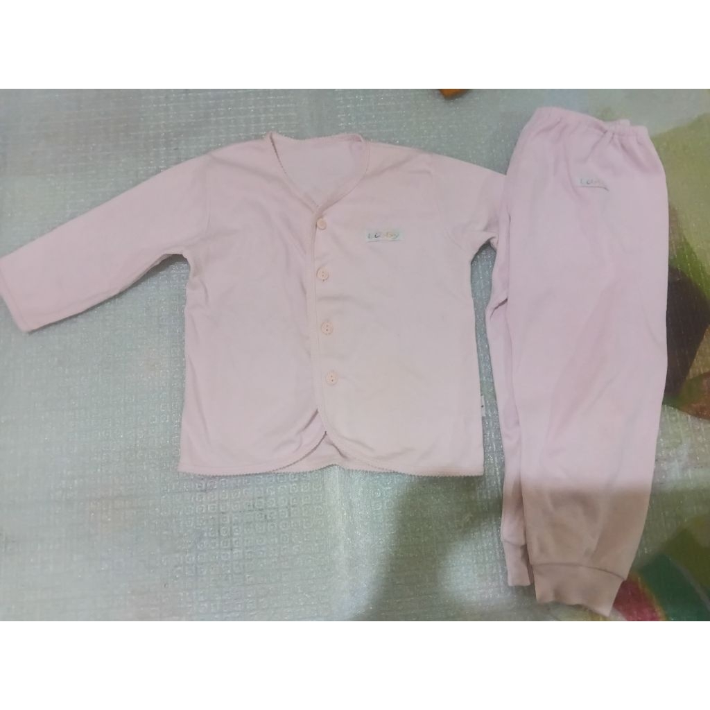 Preloved setelan lengan panjang Libby ukuran L warna pink 13rb + adm 2rb